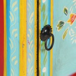 vidaXL Dulap înalt vopsit manual, 40x30x90 cm, lemn masiv de mango