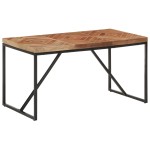 vidaXL Masă de bucătărie, 140x70x76 cm, lemn masiv acacia/mango vidaXL Masă de bucătărie, 140x70x76 cm, lemn masiv acacia/mango