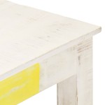 vidaXL Măsuță de cafea, alb, 110x60x45 cm, lemn masiv de mango