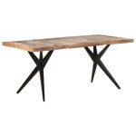 vidaXL Masă de bucătărie, 180x90x76 cm, lemn masiv reciclat vidaXL Masă de bucătărie, 180x90x76 cm, lemn masiv reciclat