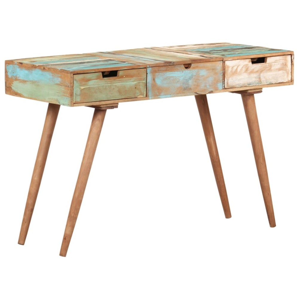 vidaXL Masă de toaletă cu oglindă, 112x45x76 cm, lemn masiv reciclat