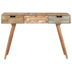 vidaXL Masă de toaletă cu oglindă, 112x45x76 cm, lemn masiv reciclat vidaXL Masă de toaletă cu oglindă, 112x45x76 cm, lemn masiv reciclat