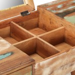 vidaXL Masă de toaletă cu oglindă, 112x45x76 cm, lemn masiv reciclat vidaXL Masă de toaletă cu oglindă, 112x45x76 cm, lemn masiv reciclat
