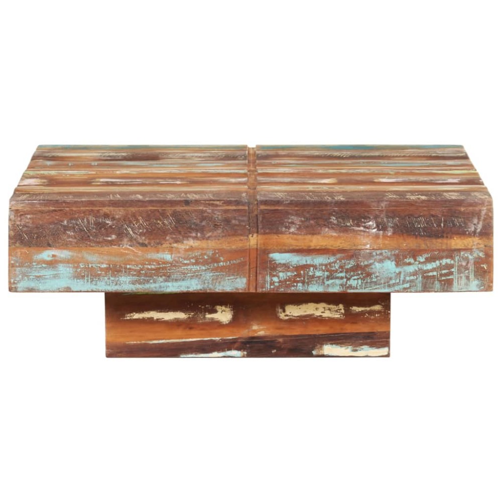 vidaXL Măsuță de cafea, 80x80x28 cm, lemn masiv reciclat