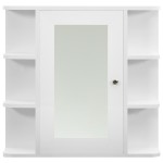 vidaXL Dulap de baie cu oglindă, alb, 66x17x63 cm, MDF vidaXL Dulap de baie cu oglindă, alb, 66x17x63 cm, MDF