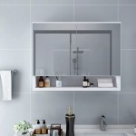 vidaXL Dulap de baie cu oglindă și LED-uri, alb, 80x15x60 cm, MDF vidaXL Dulap de baie cu oglindă și LED-uri, alb, 80x15x60 cm, MDF