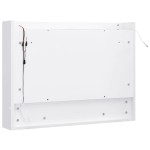vidaXL Dulap de baie cu oglindă și LED-uri, alb, 80x15x60 cm, MDF vidaXL Dulap de baie cu oglindă și LED-uri, alb, 80x15x60 cm, MDF