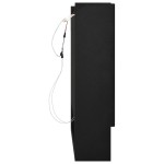 vidaXL Dulap de baie cu oglindă și LED-uri, negru, 80x15x60 cm, MDF vidaXL Dulap de baie cu oglindă și LED-uri, negru, 80x15x60 cm, MDF