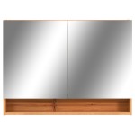 vidaXL Dulap de baie cu oglindă și LED-uri, stejar, 80x15x60 cm, MDF vidaXL Dulap de baie cu oglindă și LED-uri, stejar, 80x15x60 cm, MDF