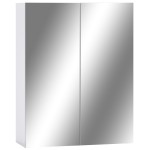 vidaXL Dulap de baie cu oglindă, alb, 60x15x75 cm, MDF vidaXL Dulap de baie cu oglindă, alb, 60x15x75 cm, MDF