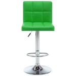 vidaXL Scaune de bar, 2 buc., verde, piele ecologică
