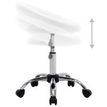 vidaXL Scaun de lucru pivotant, alb, piele ecologică vidaXL Scaun de lucru pivotant, alb, piele ecologică