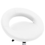 vidaXL Scaun de lucru pivotant, alb, piele ecologică vidaXL Scaun de lucru pivotant, alb, piele ecologică