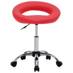 vidaXL Scaun de lucru pivotant, roșu, piele ecologică vidaXL Scaun de lucru pivotant, roșu, piele ecologică