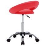 vidaXL Scaun de lucru pivotant, roșu, piele ecologică vidaXL Scaun de lucru pivotant, roșu, piele ecologică
