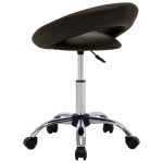 vidaXL Scaun de lucru pivotant, maro, piele ecologică