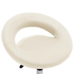 vidaXL Scaun de lucru pivotant, crem, piele ecologică vidaXL Scaun de lucru pivotant, crem, piele ecologică