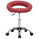vidaXL Scaun de lucru pivotant, roșu, piele ecologică vidaXL Scaun de lucru pivotant, roșu, piele ecologică