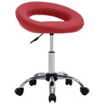 vidaXL Scaun de lucru pivotant, roșu, piele ecologică vidaXL Scaun de lucru pivotant, roșu, piele ecologică