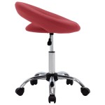 vidaXL Scaun de lucru pivotant, roșu, piele ecologică vidaXL Scaun de lucru pivotant, roșu, piele ecologică