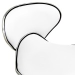 vidaXL Scaun de salon spa, alb, piele ecologică vidaXL Scaun de salon spa, alb, piele ecologică