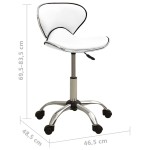 vidaXL Scaun de salon spa, alb, piele ecologică vidaXL Scaun de salon spa, alb, piele ecologică