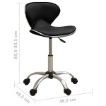 vidaXL Scaun de salon spa, negru, piele ecologică vidaXL Scaun de salon spa, negru, piele ecologică