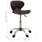 vidaXL Scaun pentru salon spa, maro, piele ecologică