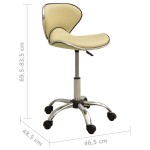 vidaXL Scaun pentru salon spa, crem, piele ecologică vidaXL Scaun pentru salon spa, crem, piele ecologică