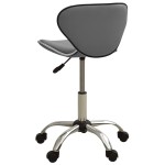 vidaXL Scaun de salon spa, gri, piele ecologică vidaXL Scaun de salon spa, gri, piele ecologică
