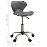 vidaXL Scaun de salon spa, gri, piele ecologică vidaXL Scaun de salon spa, gri, piele ecologică