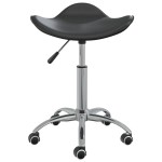 vidaXL Scaun de salon spa, negru, piele ecologică vidaXL Scaun de salon spa, negru, piele ecologică