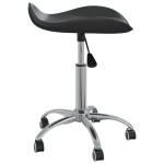 vidaXL Scaun de salon spa, negru, piele ecologică vidaXL Scaun de salon spa, negru, piele ecologică