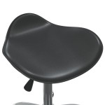 vidaXL Scaun de salon spa, negru, piele ecologică vidaXL Scaun de salon spa, negru, piele ecologică