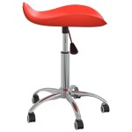 vidaXL Scaun pentru salon spa, roșu, piele ecologică
