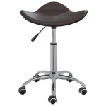 vidaXL Scaun pentru salon spa, maro, piele ecologică vidaXL Scaun pentru salon spa, maro, piele ecologică