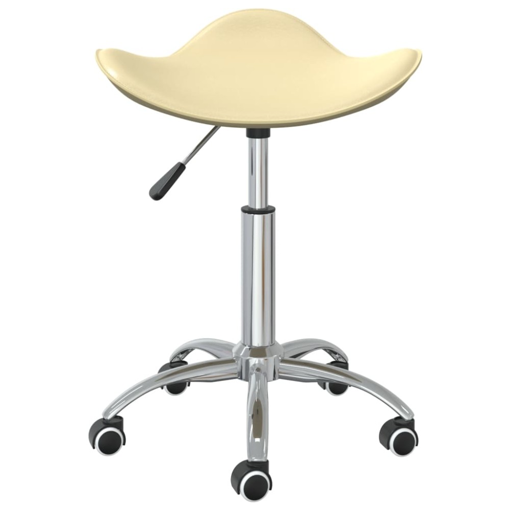 vidaXL Scaun pentru salon spa, crem, piele ecologică