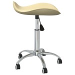 vidaXL Scaun pentru salon spa, crem, piele ecologică vidaXL Scaun pentru salon spa, crem, piele ecologică