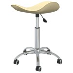 vidaXL Scaun pentru salon spa, crem, piele ecologică vidaXL Scaun pentru salon spa, crem, piele ecologică