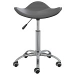 vidaXL Scaun pentru salon spa, gri, piele ecologică vidaXL Scaun pentru salon spa, gri, piele ecologică