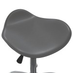 vidaXL Scaun pentru salon spa, gri, piele ecologică vidaXL Scaun pentru salon spa, gri, piele ecologică