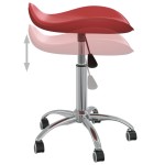 vidaXL Scaun pentru salon spa, roșu vin, piele ecologică