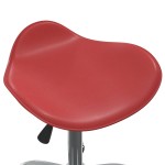 vidaXL Scaun pentru salon spa, roșu vin, piele ecologică