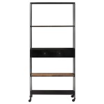 vidaXL Bibliotecă, 80x35x180 cm, lemn mango nefinisat & fier vidaXL Bibliotecă, 80x35x180 cm, lemn mango nefinisat & fier