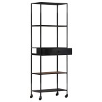 vidaXL Bibliotecă, 60x35x180 cm, lemn mango nefinisat & fier vidaXL Bibliotecă, 60x35x180 cm, lemn mango nefinisat & fier