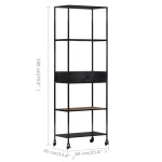 vidaXL Bibliotecă, 60x35x180 cm, lemn mango nefinisat & fier vidaXL Bibliotecă, 60x35x180 cm, lemn mango nefinisat & fier