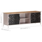 vidaXL Comodă TV, 120x30x40 cm, lemn de mango nefinisat