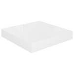 vidaXL Rafturi de perete, 2 buc., alb extralucios, 23x23,5x3,8 cm, MDF