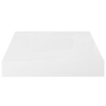 vidaXL Rafturi de perete, 2 buc., alb extralucios, 23x23,5x3,8 cm, MDF