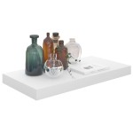 vidaXL Rafturi de perete, 4 buc., alb extralucios, 50x23x3,8 cm, MDF